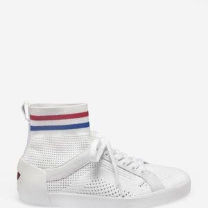 Women ASH Ninja 480082 White Fabric Sock Sneakers